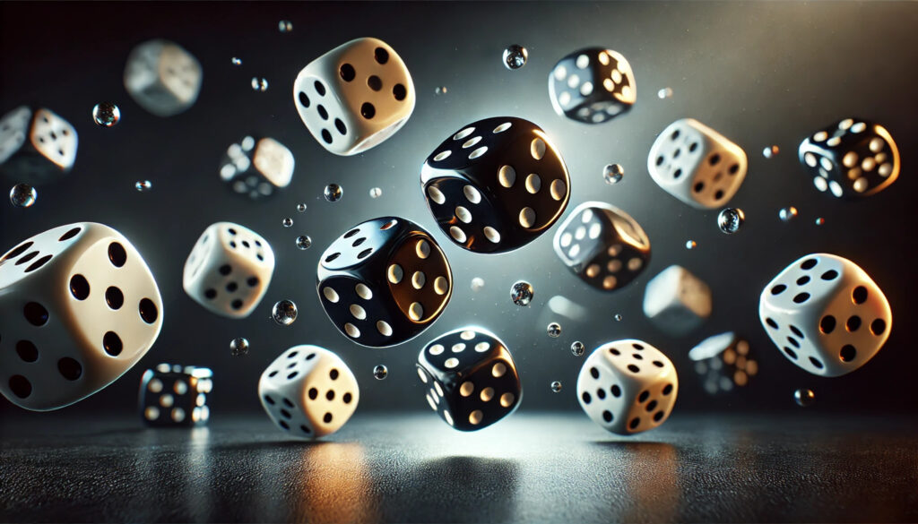 dall·e 2026 02 13 22.24.48 photorealistic cinematic scene of gambling dice flying through the air in a frozen mid motion moment against a deep dark background. large horizontal