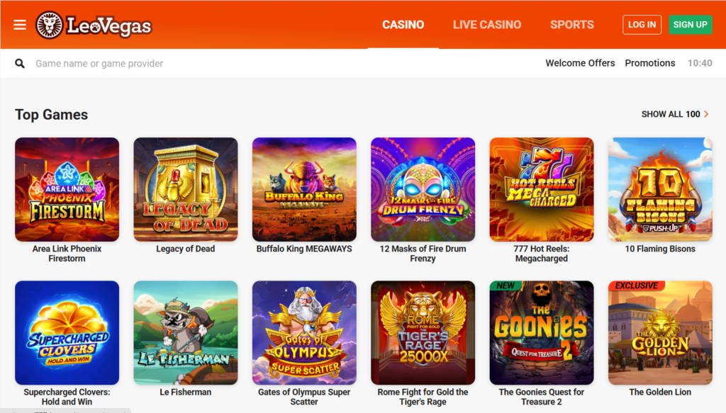 LeoVegas mobile casino app Canada welcome bonus 100% up to C$1000 plus 200 free spins
