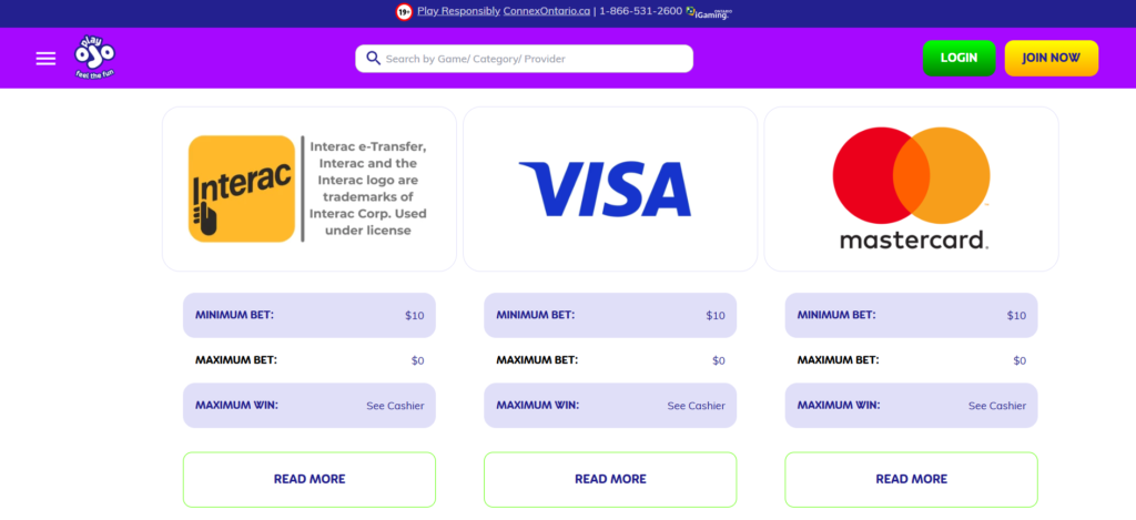 PlayOJO Canada fast payout casino 0x wagering 50 free spins instant withdrawal